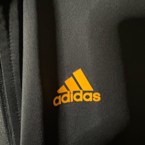 Adidas Gray/ Green Men’s Zip Front Jacket Sz S - Picture 4 of 8